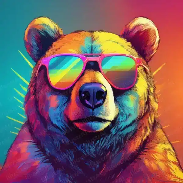 Bear with Sunglasses 2 Illustration