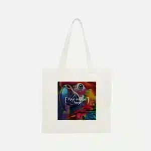Cotton white bags with Parrots illustrations