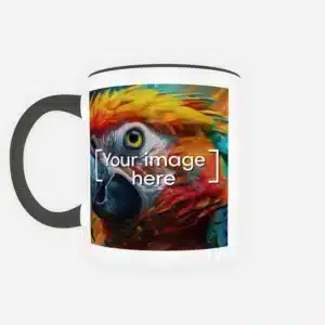 Black Mugs with custom Illustration
